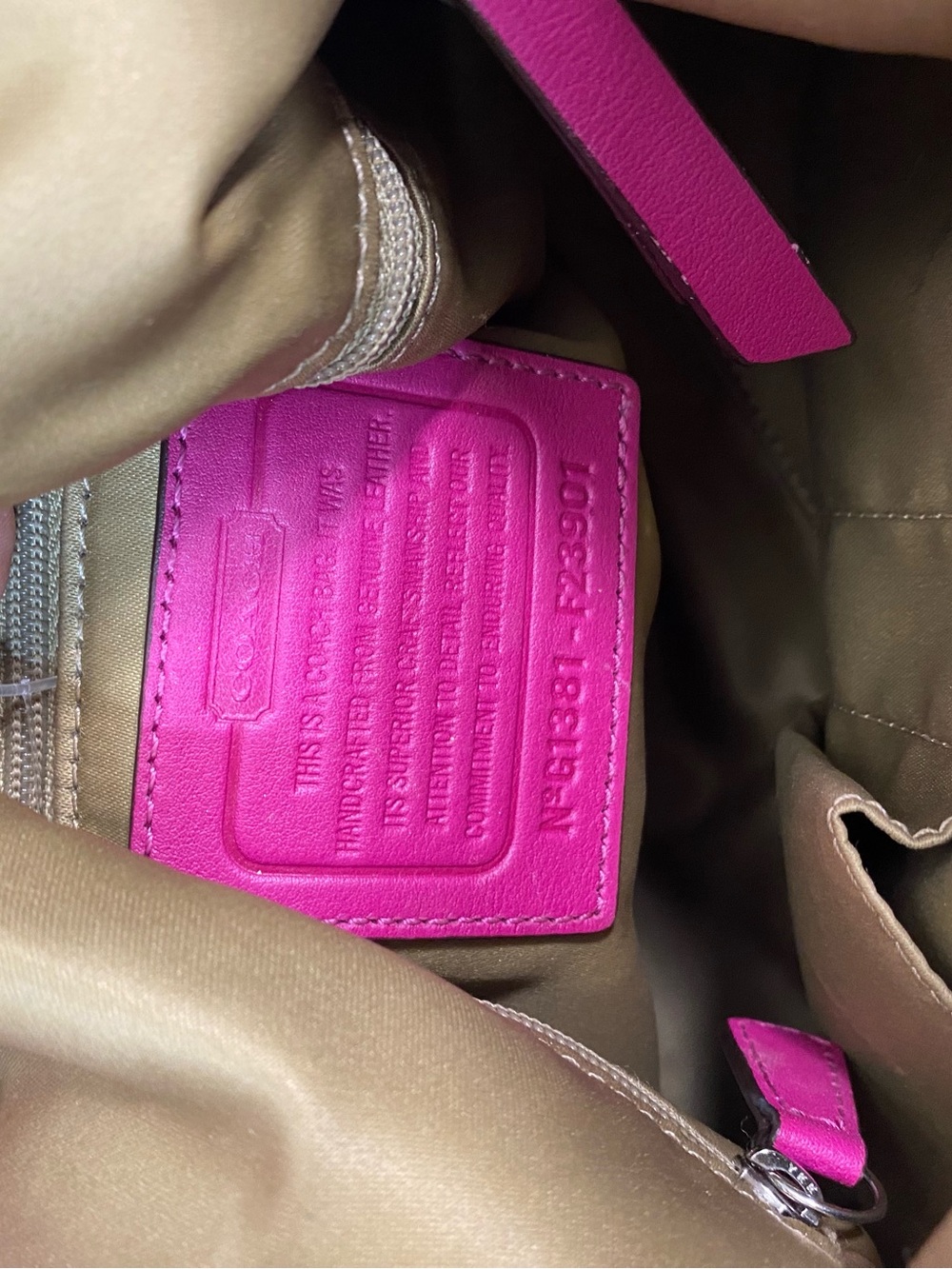 Coach Daisy Mia Leather Convertible Crossbody Tote Bag Pink Magenta F23901 - Picture 11 of 12